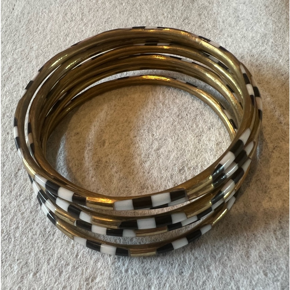Budhagirl Veda Bracelets. Black, gold, white. One size.